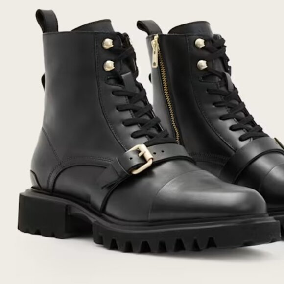 AllSaints Tori Combat Lug Sole Combat Boot - Size 9 - NWOT - Picture 10 of 13